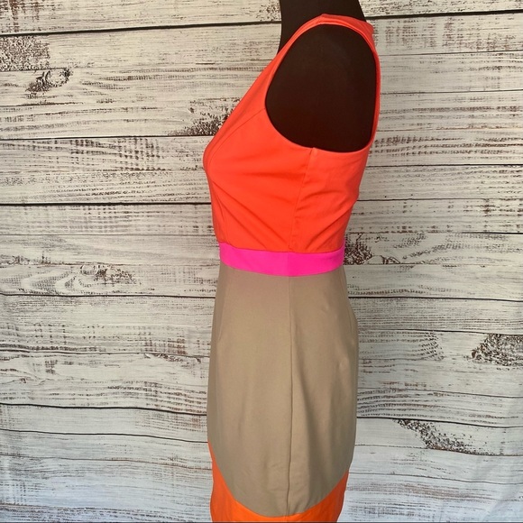 CYNTHIA ROWLEY Bright Color block Racerback Dress - Picture 4 of 8